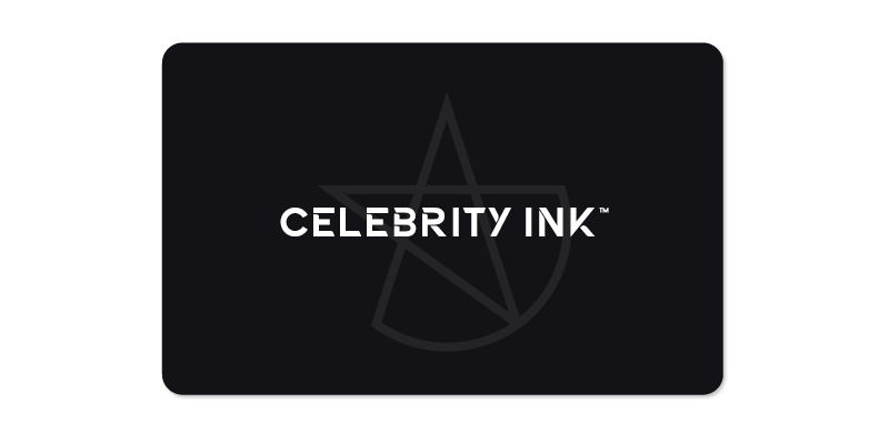 Celebrity Ink black gift card