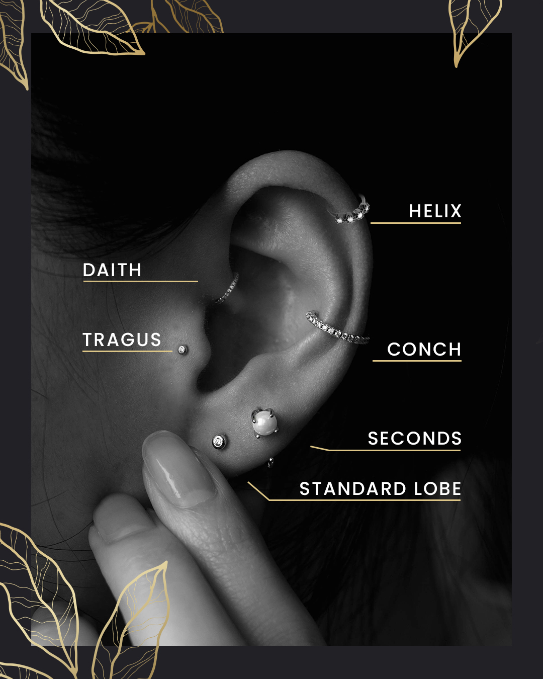 Ear piercing placement guide