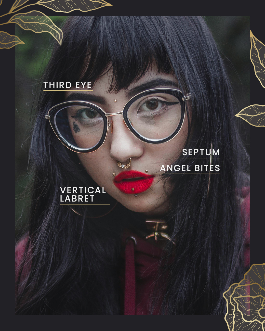 Face piercing placement guide