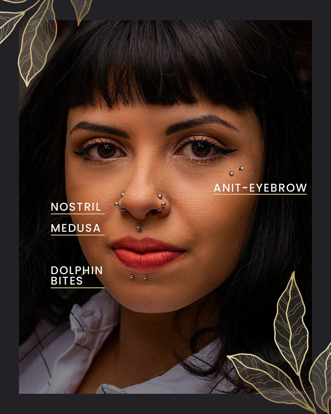 Face piercing placement guide
