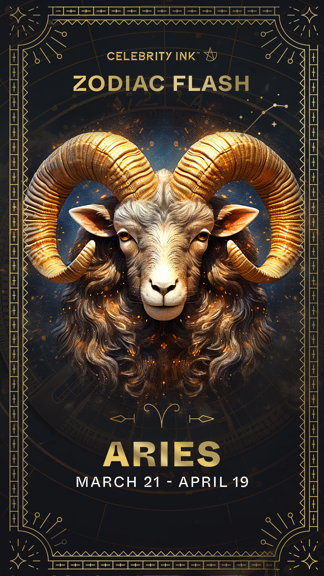 Aries Zodiac Flash card