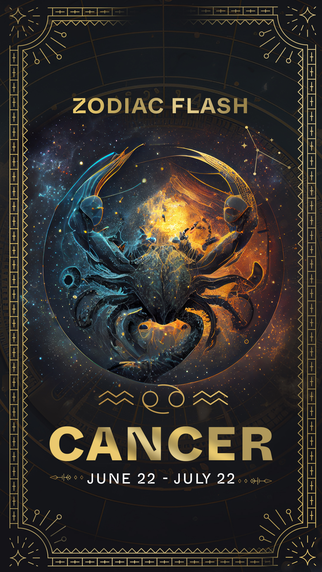 Cancer Zodiac Flash card