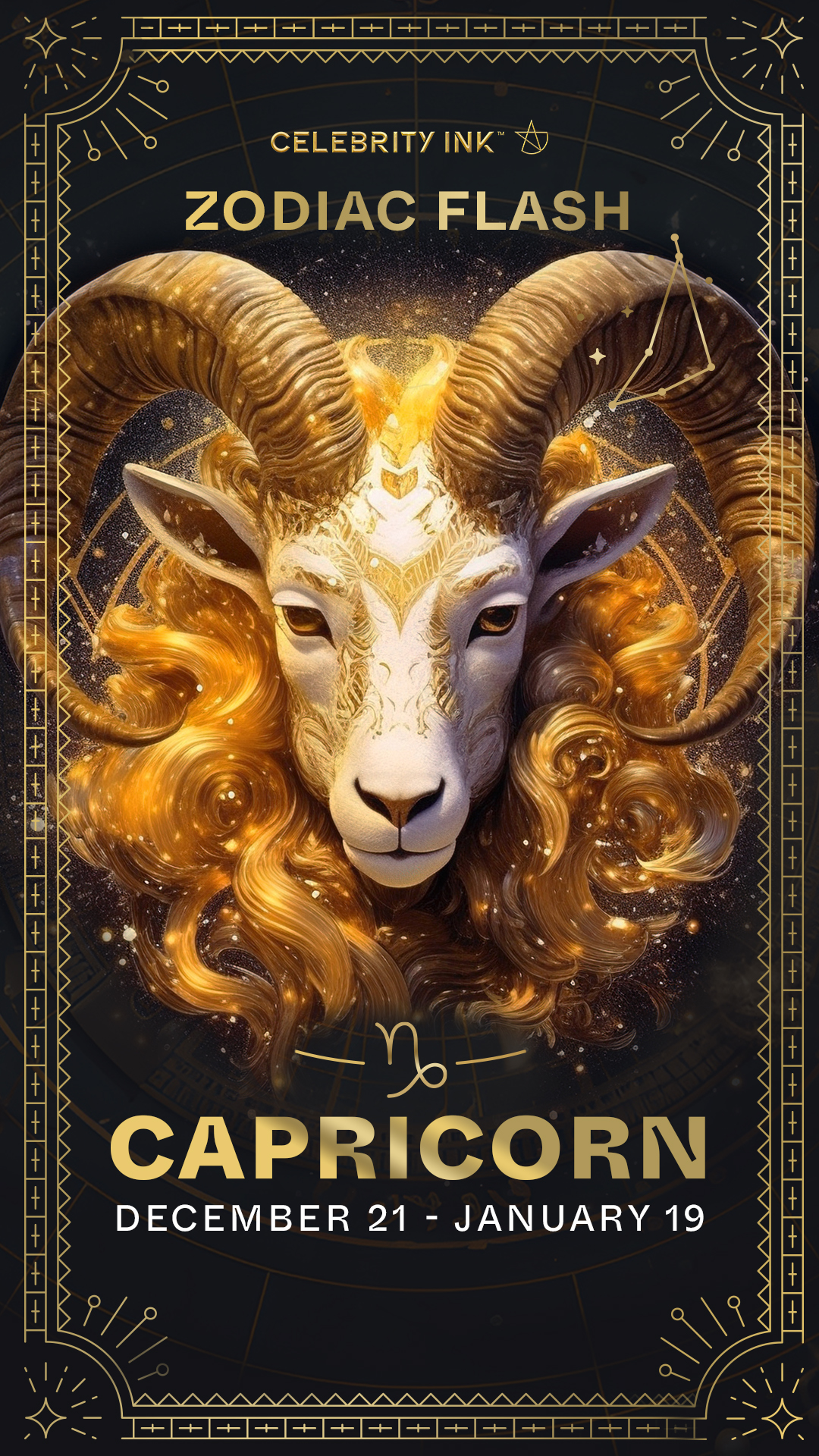 Capricorn Zodiac Flash card