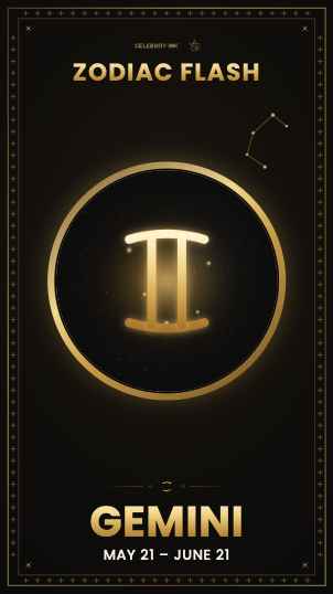 Gemini Zodiac Flash card