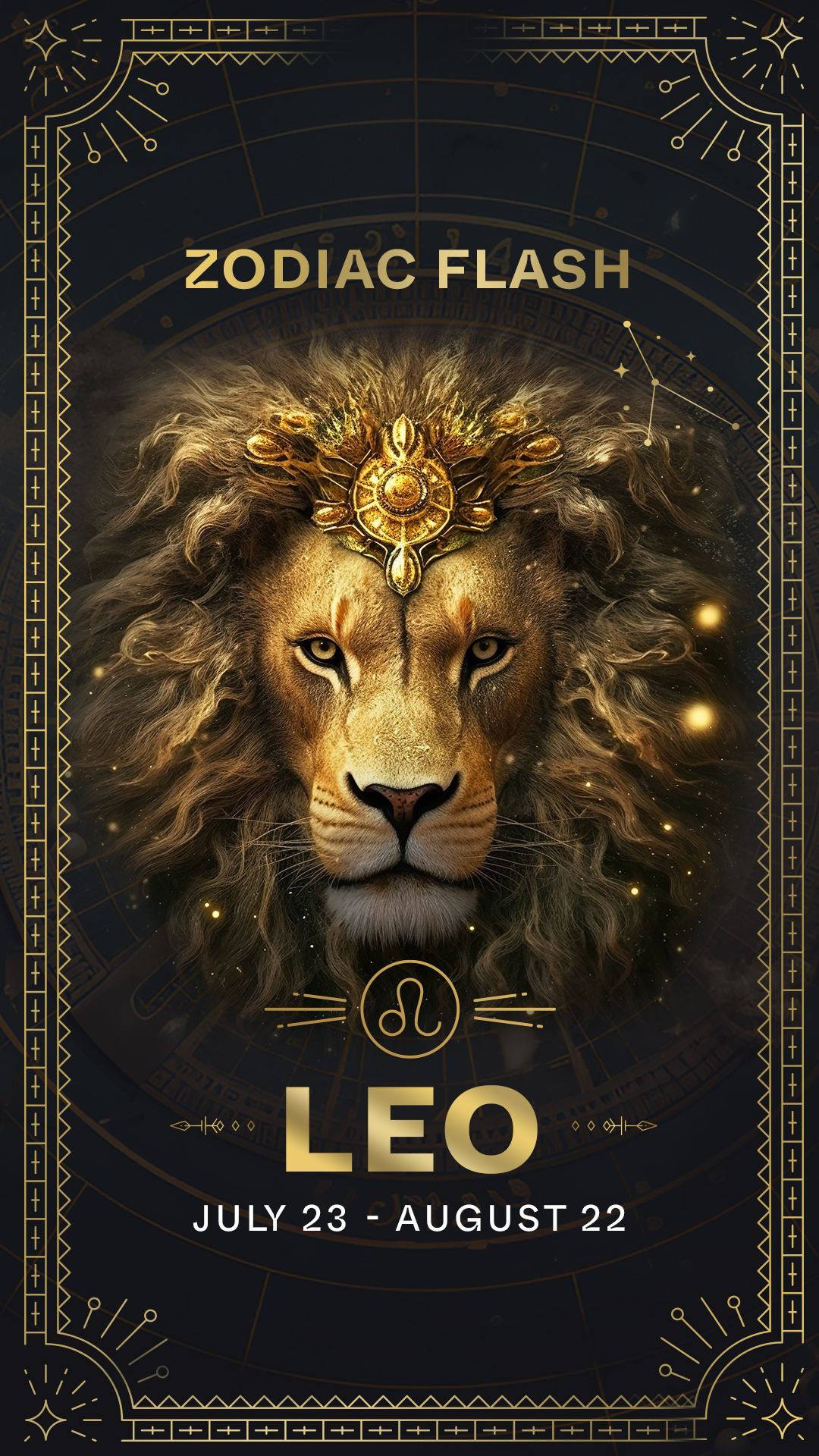 Leo Zodiac Flash card