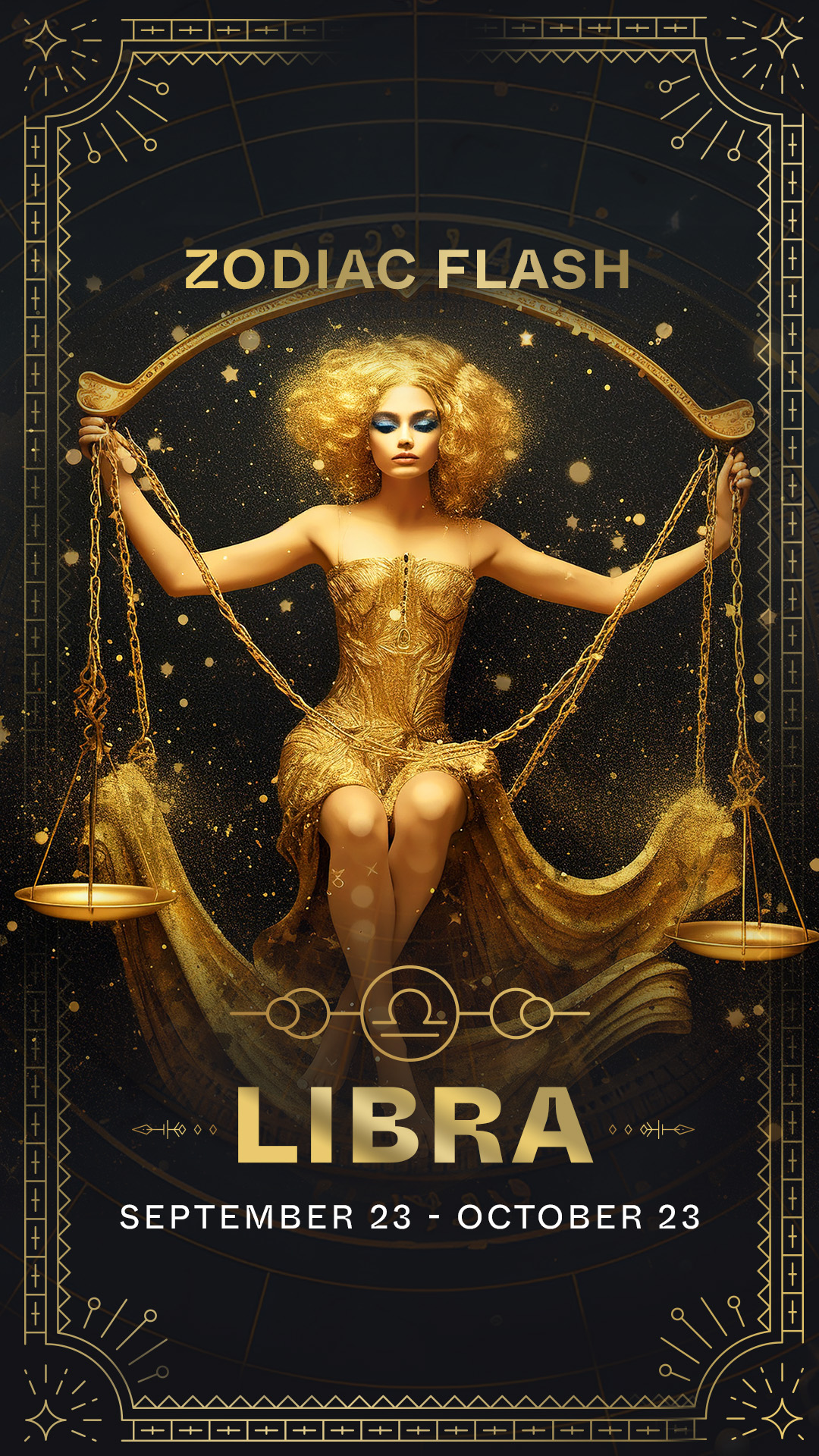 Libra Zodiac Flash card