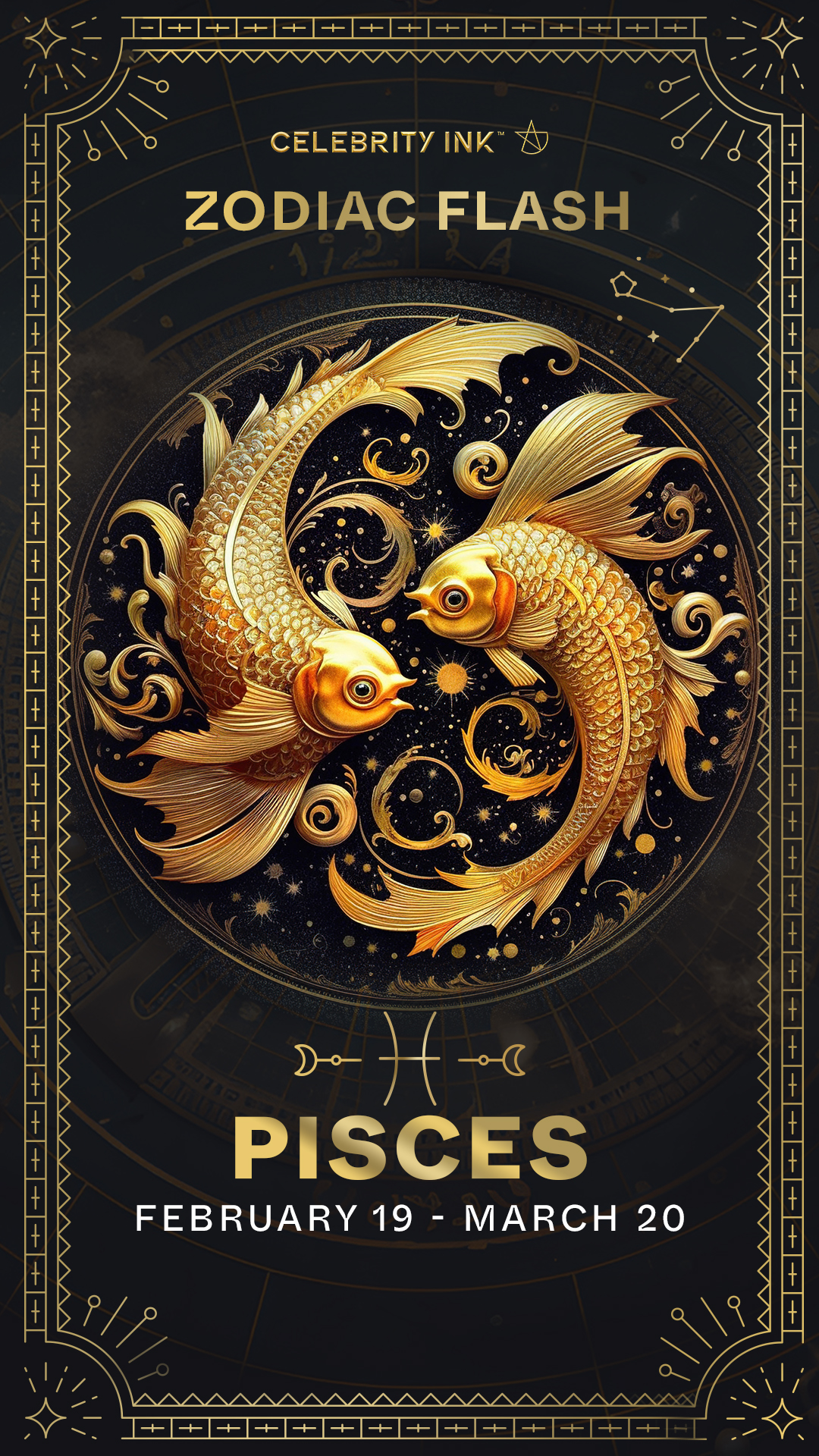 Pisces Zodiac Flash card