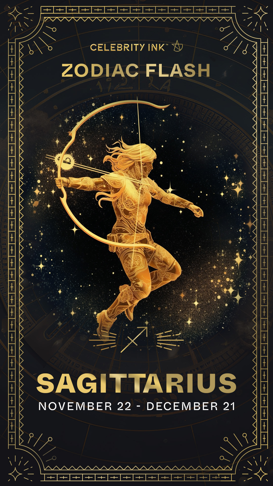 Sagittarius Zodiac Flash card